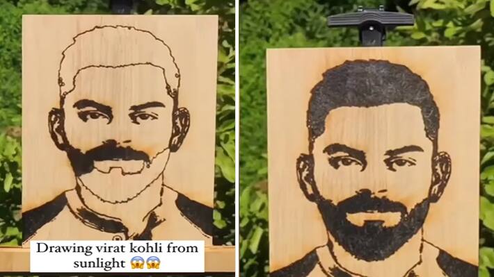 Artist Vignesh made Virat kohli's portrait 