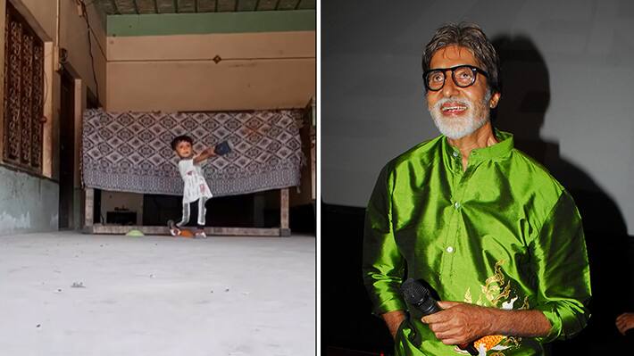 Amitabh Bachchan shares a video of a kid playing cricket