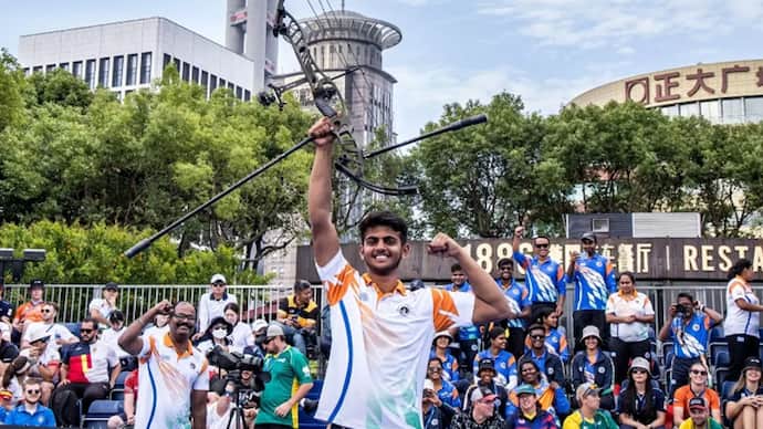 Prathamesh samadhan jawkar won a gold medal in world cup archery 2023