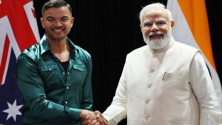 Australian Singer Guy Sebastian Met Prime Minister Narendra Modi