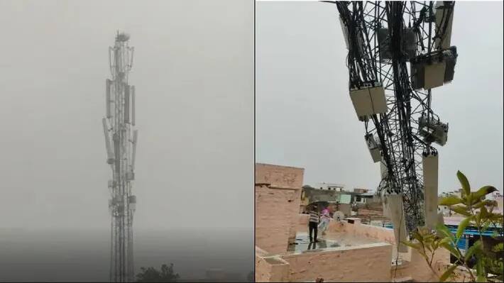 mobile tower collapse due to storm