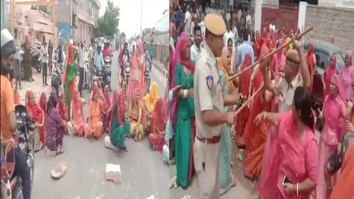 women protest in rajasthan