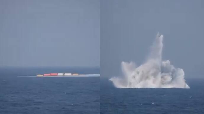 Watch video of Indian Navys powerful torpedo test successful underwater target separation 