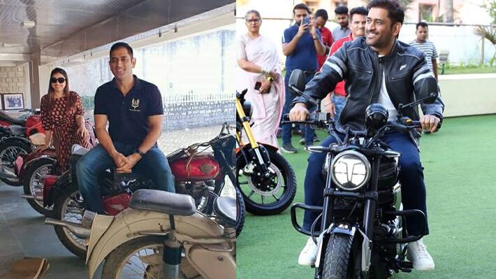 video-of-MS-Dhoni-giving-his-security-guard-lift-on-his-bike