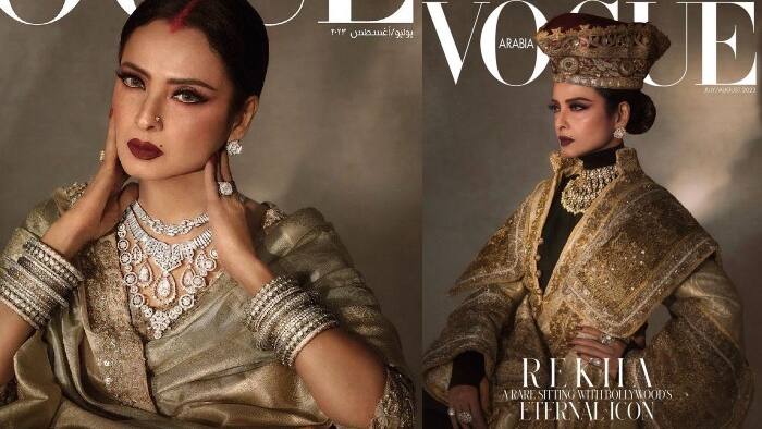  Rekha on the cover of Vogue Arabia magazine a social media frenzy bsm