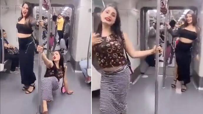 Pole Dance in Delhi Metro