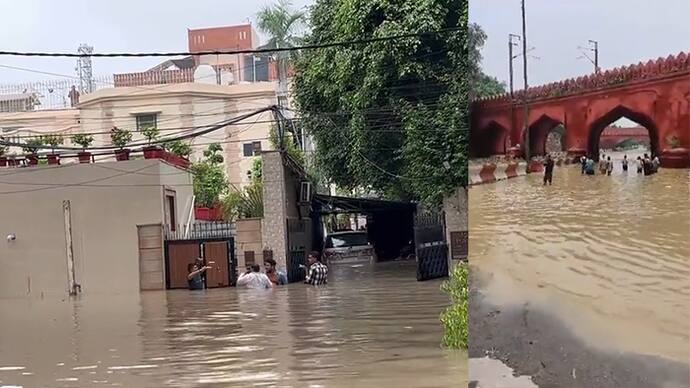 Flood situation in Delhi  Yamuna water is flowing over the border bsm