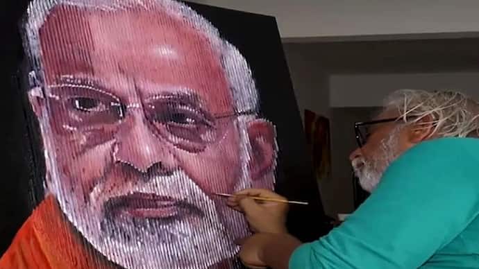 Modi Shah Ram Hanuman 3D paintings make Akbar Momin a celebrity 