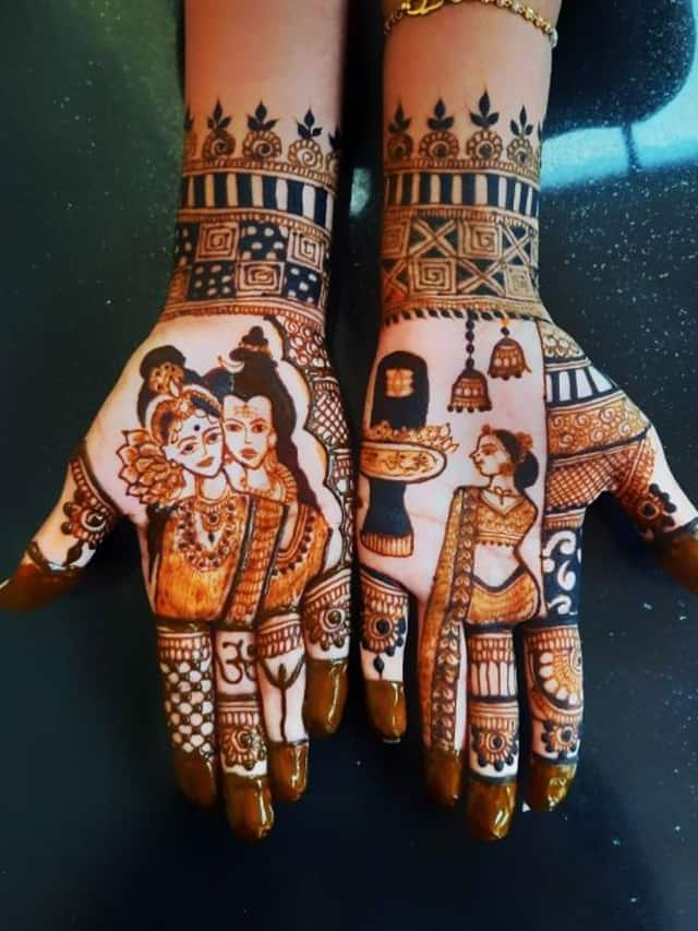 50 Hariyali Teej Mehndi Design (Henna Design) - October 2019 | Mehndi art  designs, Mehndi designs, Mehndi design images