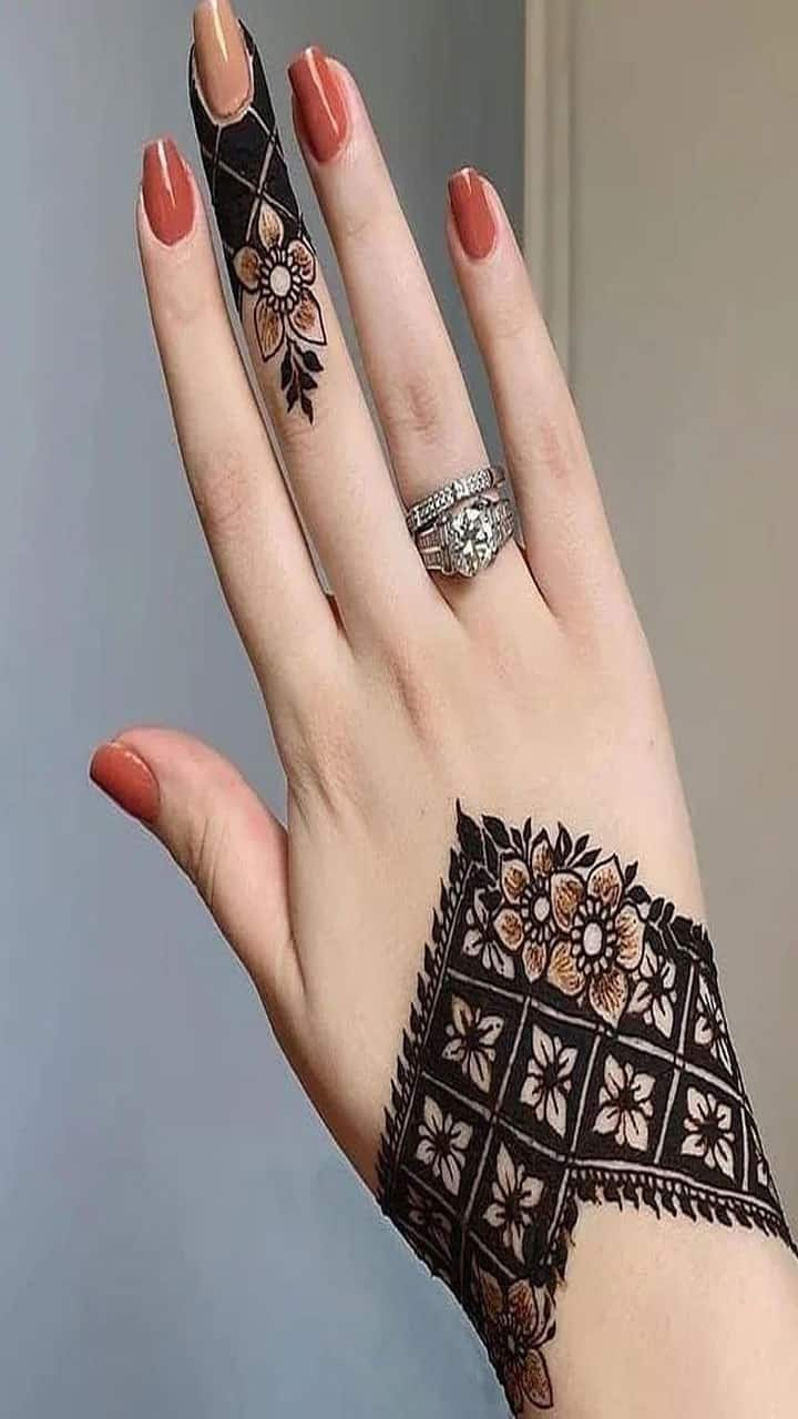 Eid 2023 Mehndi Design: ईद के दिन हाथों को हिना से सजाएं, लगाएं मेहंदी के  ये 5 लेटेस्ट डिजाइन, बनाना भी है आसान - Eid 2023 best and easy mehndi design  on