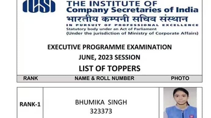 ICSI CS Topper Bhumika Singh