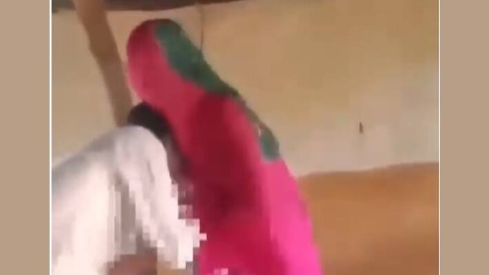 Woman publicly stripping in Rajasthan