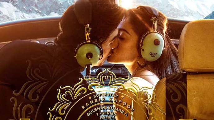 film animal new poster out ranbir kapoor rashmika mandanna liplock photo