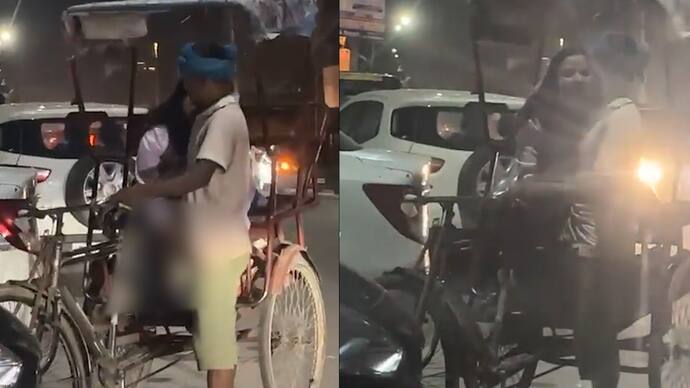 Watch the viral video of a rickshaw driver molesting a female passenger on the road bsm