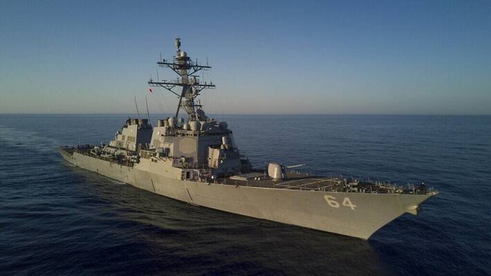 US warship intercepts missiles 
