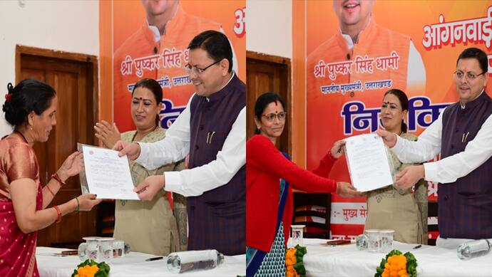 Pushkar-Singh-Dhami-distribute-appointment-letters-to-anganwadi-workers