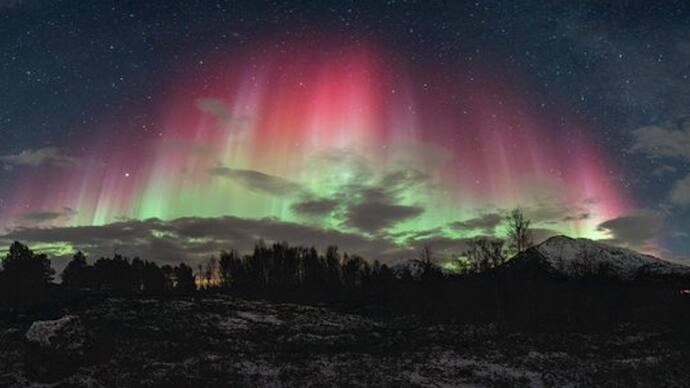 Northern lights fill Europes sky turning red green purple Watch the videos bsm