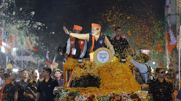PM Narendra Modi roadshow in Indore