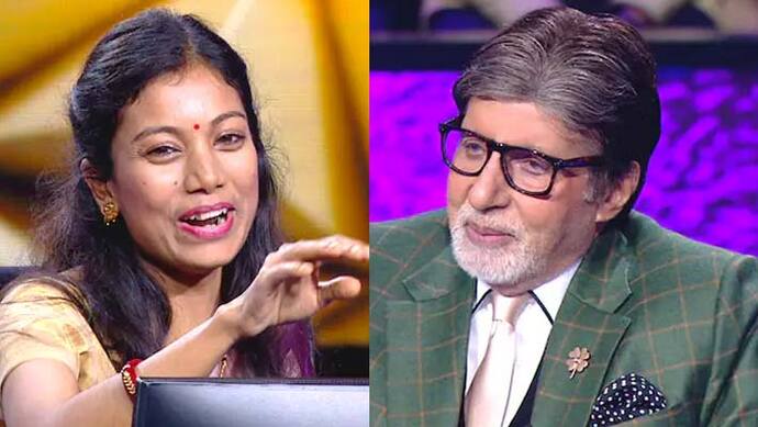 kaun banega crorepati 15 contestant alolika bhattacharjee asks amitabh bachchan shahrukh khan releated question