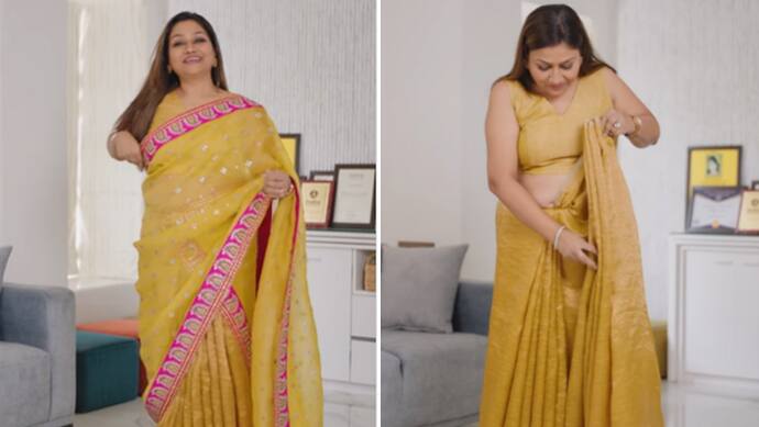 dolly-Jain-share-tips-to-wear-double-plated-saree