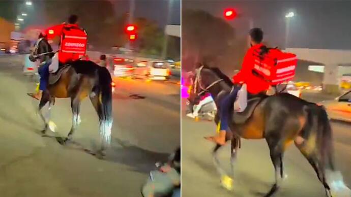 Zomato-delivery-boy-deliver-food-on-horse
