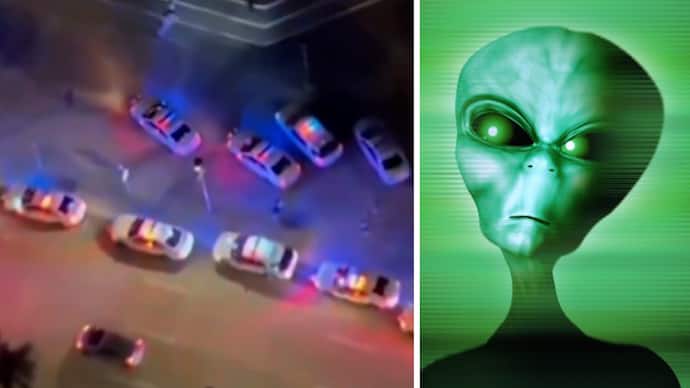 Police open up about viral video of 10 foot alien outside mall in Miami bsm