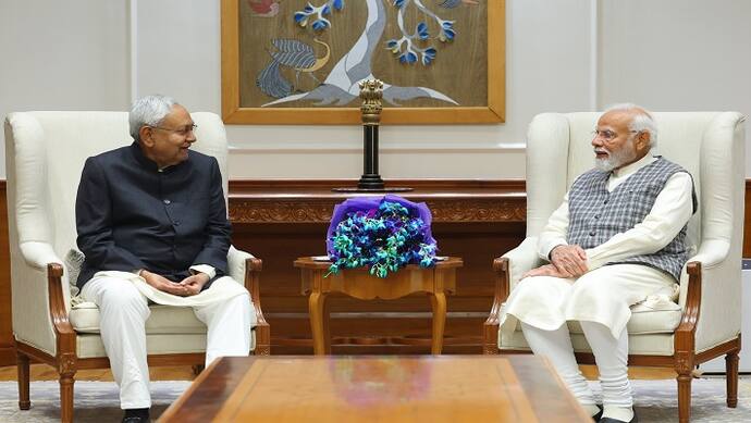 Nitish Kumar with PM Modi 
