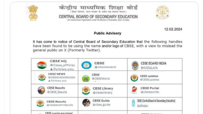 CBSE releases names of 30 fake X handles