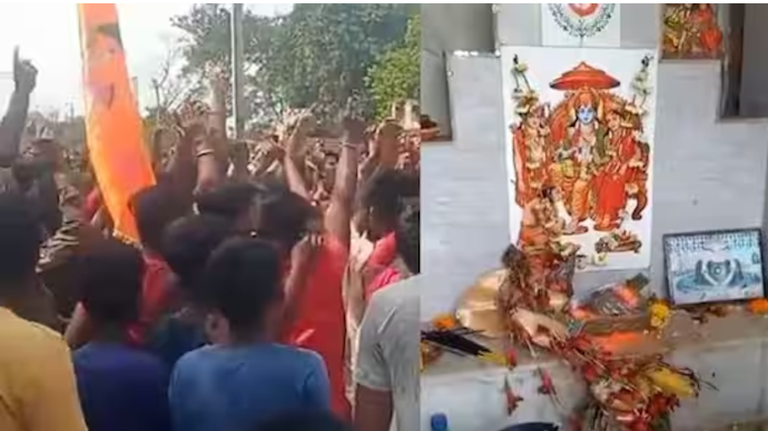 Protest against the vandalism of five  temples in Bankra Howrah watch video bsm