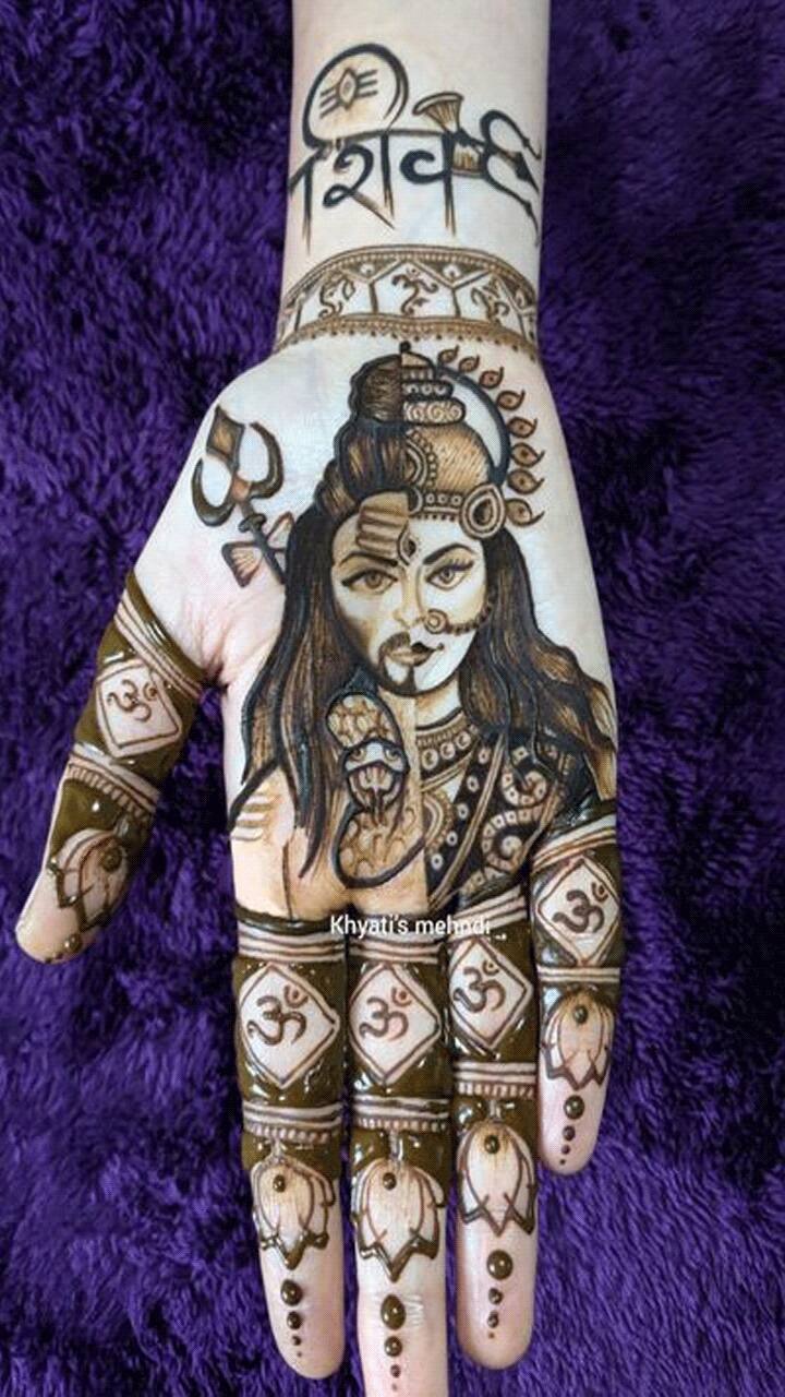 Sawan Special Mehndi Designs Il Mahadev Shivling Tattoo Mehandi Design -  YouTube