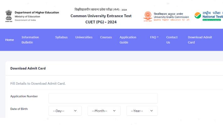 CUET PG admit cards 2024 direct link