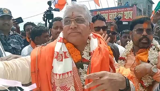 BJPs Dilip Ghosh starts campaigning in Burdwan Durgapur constituency for Lok Sabha elections from Holi 2024 bsm
