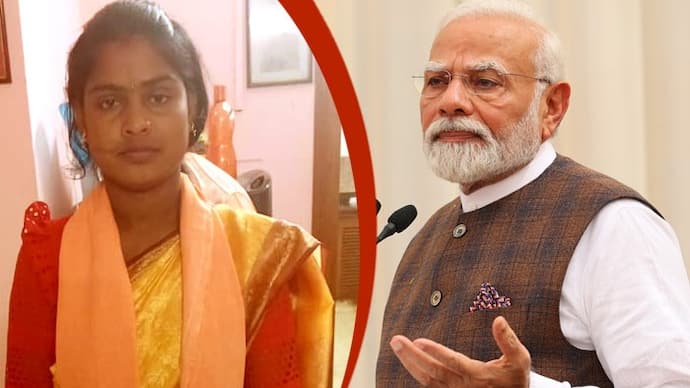 PM Modi called Rekha Patra of Sandeshkhali and called her Shakti Swarupa  bsm