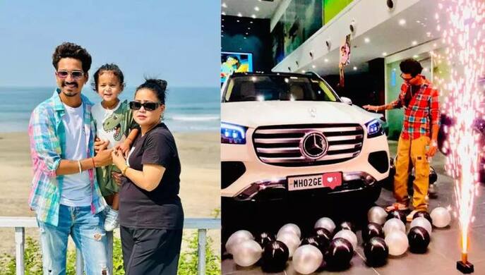 Bharti Singh husband Harsh Limbachiyaa bought a new Swanky Mercedes Car