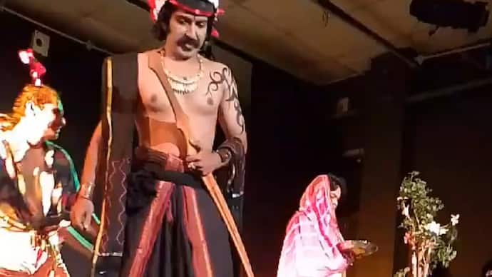 Insult of Sita Hanuman in Pondicherry University drama scene goes viral on social media ABVP outraged bsm