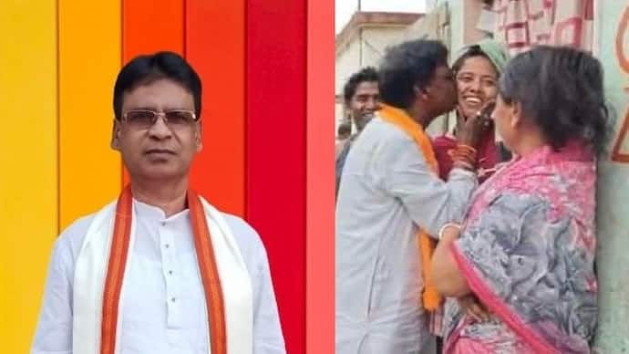 Lok Sabha Elections 2024 Know BJP candidate Khagen Murmu and Tarunis statement on kissing controversy bsm