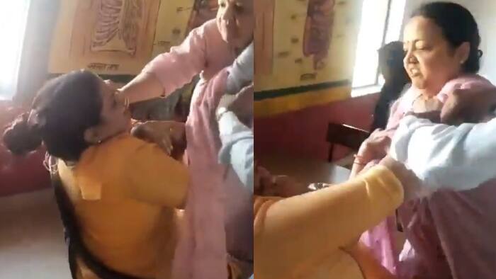 Agra school principal beats up teacher for coming late watch viral video bsm