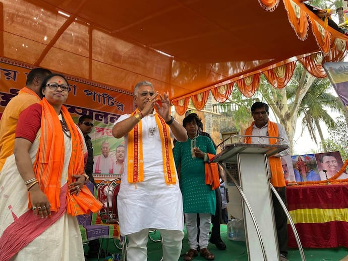Burdwan Durgapur Lok Sabha polls  Dilip Ghosh targets TMC candidate Kirti Azad bsm
