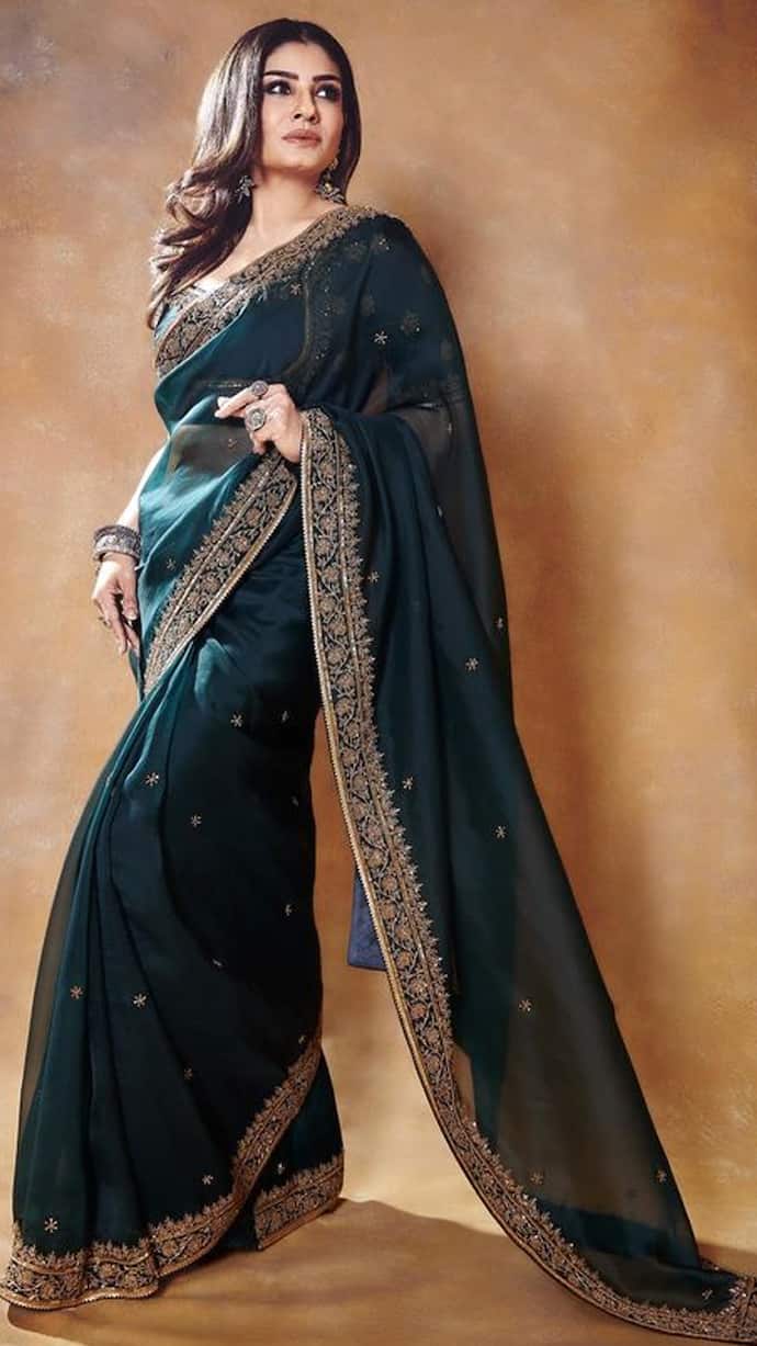 Raveena Tandon Latest 8 saree designs for women and girls